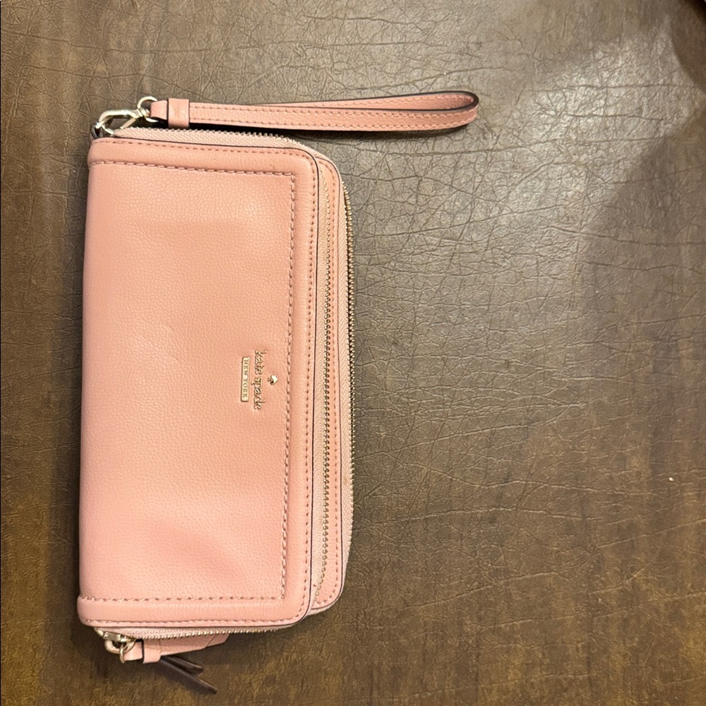 Kate Spade Blush Leather Wristlet